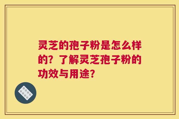 灵芝的孢子粉是怎么样的？了解灵芝孢子粉的功效与用途？