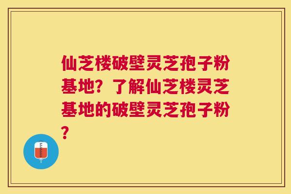 仙芝楼破壁灵芝孢子粉基地？了解仙芝楼灵芝基地的破壁灵芝孢子粉？