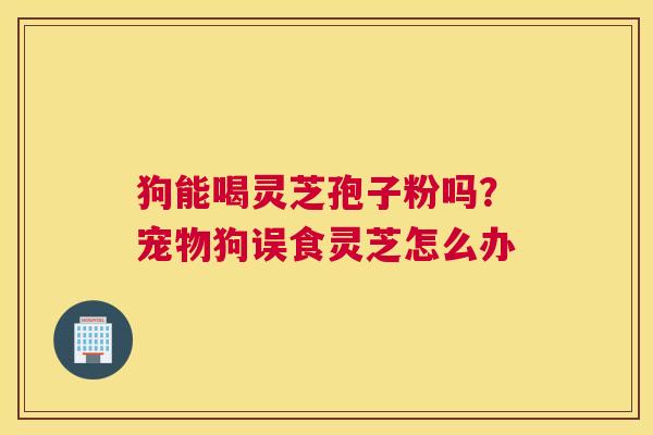 狗能喝灵芝孢子粉吗?宠物狗误食灵芝怎么办 狗能喝灵芝孢子粉吗?宠物狗误食灵芝怎么办
