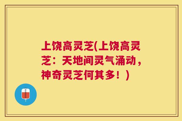上饶高灵芝(上饶高灵芝：天地间灵气涌动，神奇灵芝何其多！)