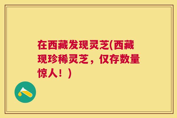 在西藏发现灵芝(西藏现珍稀灵芝，仅存数量惊人！)