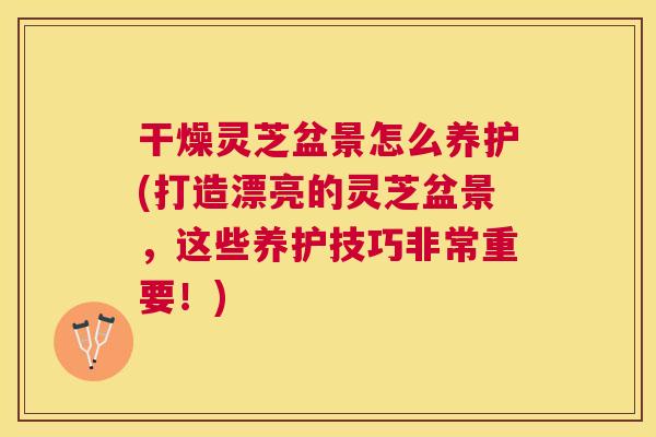 干燥灵芝盆景怎么养护(打造漂亮的灵芝盆景，这些养护技巧非常重要！)
