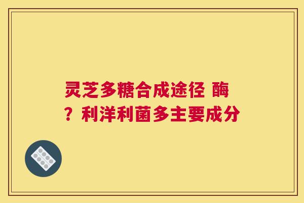 灵芝多糖合成途径 酶?利洋利菌多主要成分 灵芝多糖合成途径 酶?利洋利菌多主要成分