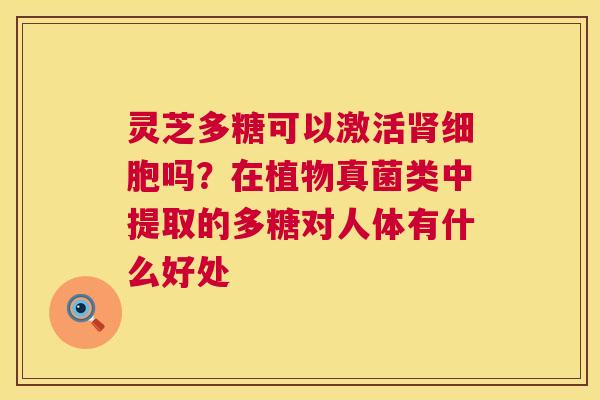 灵芝多糖可以激活细胞吗？在植物真菌类中提取的多糖对人体有什么好处