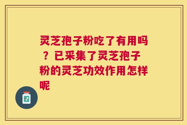 灵芝孢子粉吃了有用吗 ？已采集了灵芝孢子粉的灵芝功效作用怎样呢