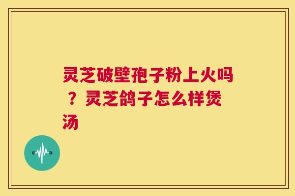 灵芝破壁孢子粉上火吗 ？灵芝鸽子怎么样煲汤