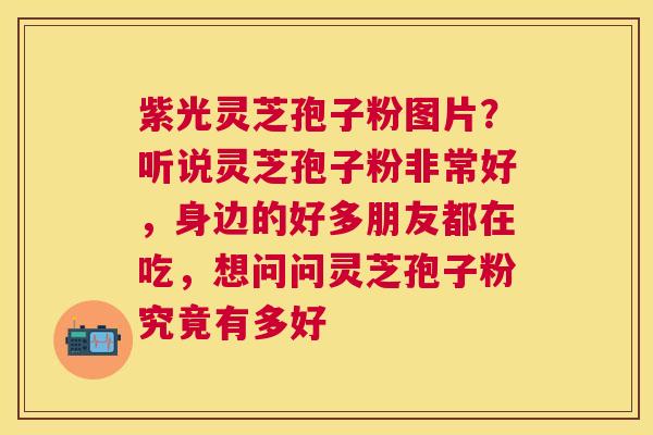 紫光灵芝孢子粉图片？听说灵芝孢子粉非常好，身边的好多朋友都在吃，想问问灵芝孢子粉究竟有多好