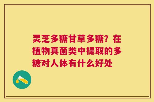 灵芝多糖甘草多糖?在植物真菌类中提取的多糖对人体有什么好处 灵芝多糖甘草多糖?在植物真菌类中提取的多糖对人体有什么好处