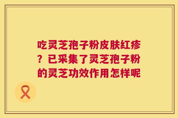 吃灵芝孢子粉皮肤红疹？已采集了灵芝孢子粉的灵芝功效作用怎样呢