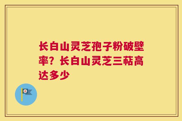 长白山灵芝孢子粉破壁率？长白山灵芝三萜高达多少