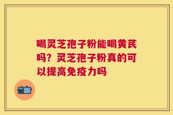 喝灵芝孢子粉能喝黄芪吗？灵芝孢子粉真的可以提高免疫力吗
