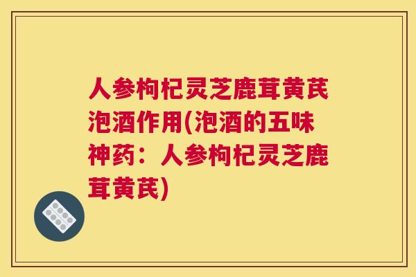 人参枸杞灵芝鹿茸黄芪泡酒作用(泡酒的五味神药：人参枸杞灵芝鹿茸黄芪)