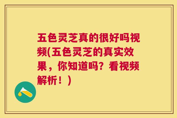五色灵芝真的很好吗视频(五色灵芝的真实效果，你知道吗？看视频解析！)