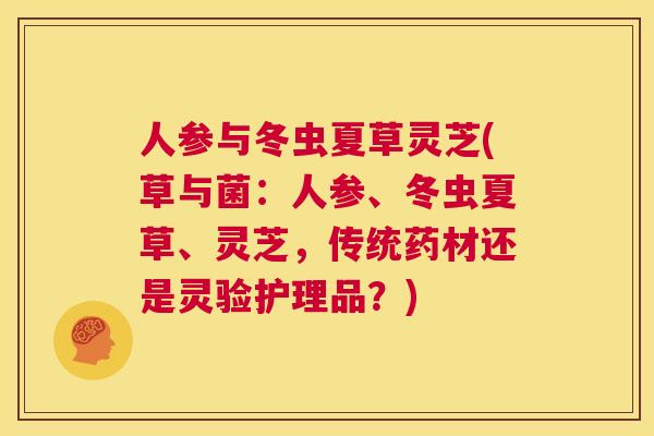 人参与冬虫夏草灵芝(草与菌：人参、冬虫夏草、灵芝，传统药材还是灵验护理品？)