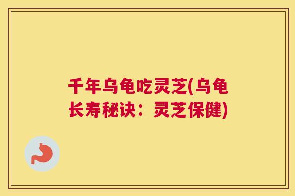 千年乌龟吃灵芝(乌龟长寿秘诀：灵芝保健)