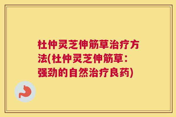 杜仲灵芝伸筋草治疗方法(杜仲灵芝伸筋草：强劲的自然治疗良药)