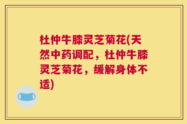 杜仲牛膝灵芝菊花(天然中药调配，杜仲牛膝灵芝菊花，缓解身体不适)