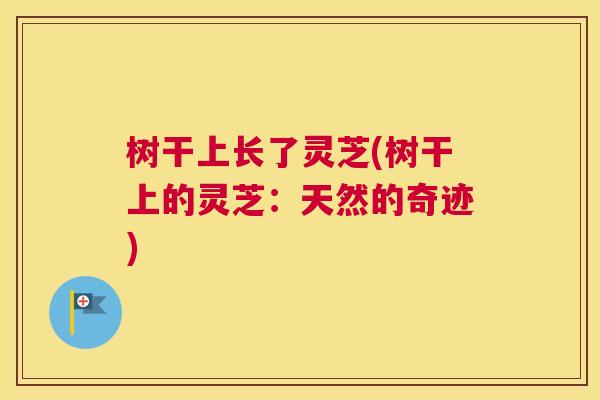 树干上长了灵芝(树干上的灵芝：天然的奇迹)