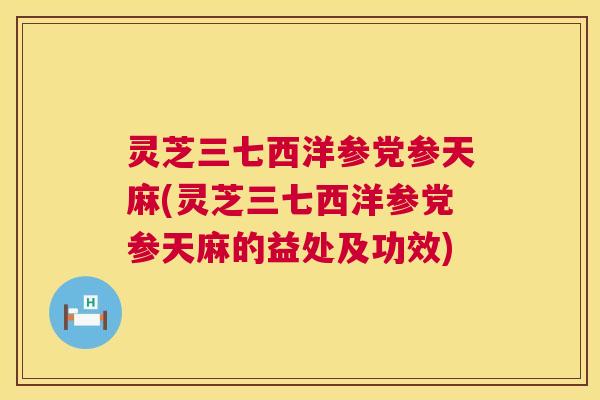 灵芝三七西洋参党参天麻(灵芝三七西洋参党参天麻的益处及功效)