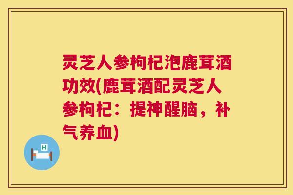 灵芝人参枸杞泡鹿茸酒功效(鹿茸酒配灵芝人参枸杞：提神醒脑，补气养血)