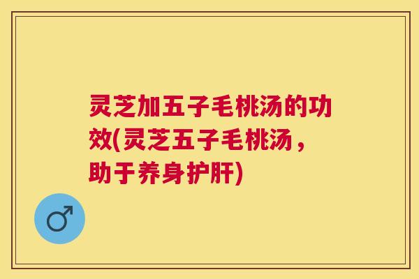 灵芝加五子毛桃汤的功效(灵芝五子毛桃汤，助于养身护肝)