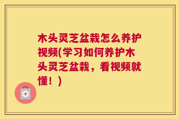 木头灵芝盆栽怎么养护视频(学习如何养护木头灵芝盆栽，看视频就懂！)
