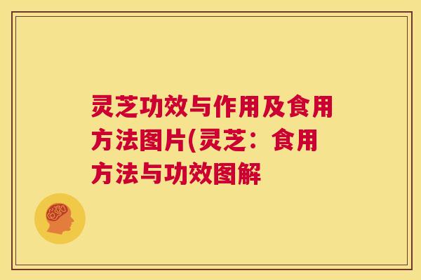 灵芝功效与作用及食用方法图片(灵芝：食用方法与功效图解