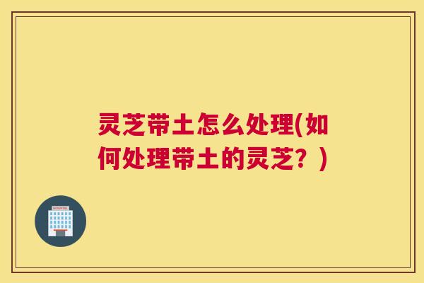 灵芝带土怎么处理(如何处理带土的灵芝?) 灵芝带土怎么处理(如何处理带土的灵芝?)