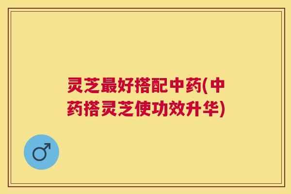 灵芝最好搭配中药(中药搭灵芝使功效升华)