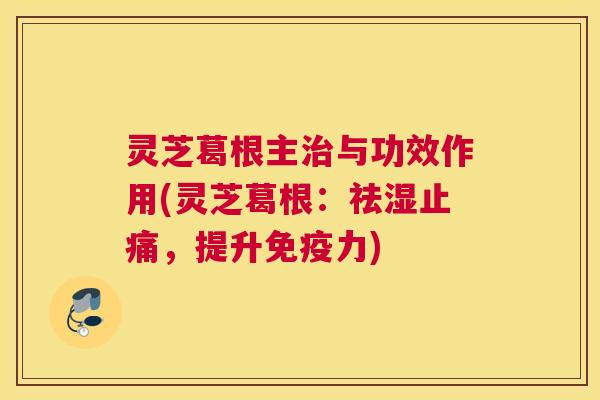 灵芝葛根主治与功效作用(灵芝葛根：祛湿止痛，提升免疫力)