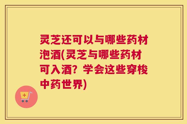 灵芝还可以与哪些药材泡酒(灵芝与哪些药材可入酒？学会这些穿梭中药世界)