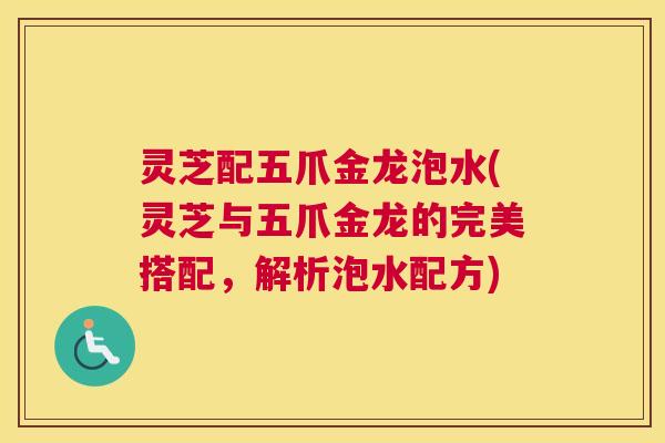 灵芝配五爪金龙泡水(灵芝与五爪金龙的完美搭配，解析泡水配方)