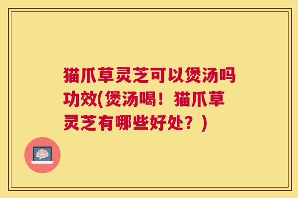 猫爪草灵芝可以煲汤吗功效(煲汤喝！猫爪草灵芝有哪些好处？)
