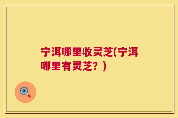 宁洱哪里收灵芝(宁洱哪里有灵芝？)