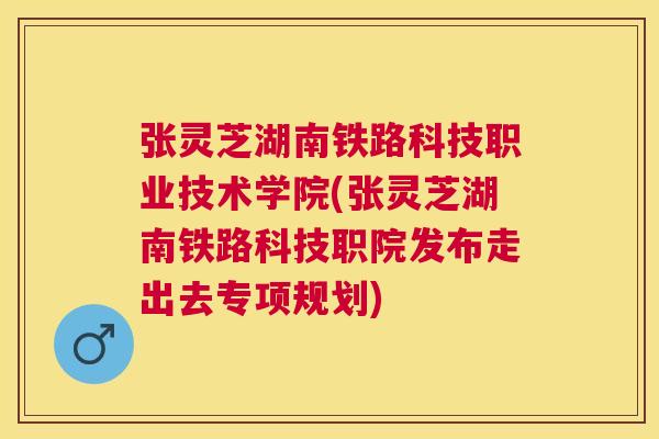 张灵芝湖南铁路科技职业技术学院(张灵芝湖南铁路科技职院发布走出去专项规划)