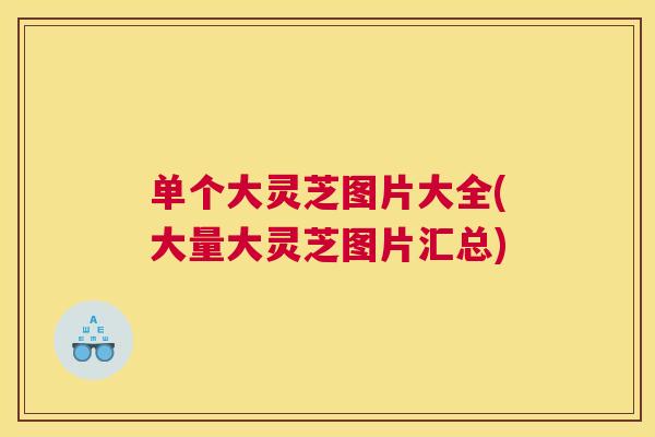 单个大灵芝图片大全(大量大灵芝图片汇总)