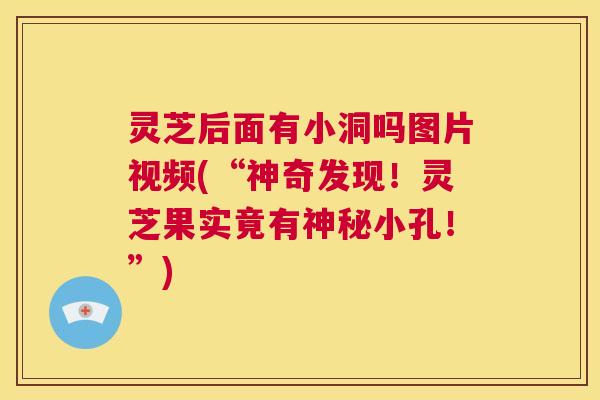 灵芝后面有小洞吗图片视频(“神奇发现！灵芝果实竟有神秘小孔！”)