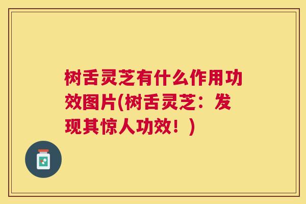 树舌灵芝有什么作用功效图片(树舌灵芝：发现其惊人功效！)