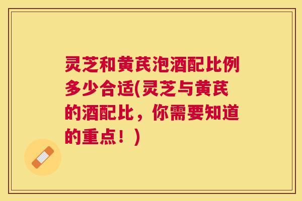 灵芝和黄芪泡酒配比例多少合适(灵芝与黄芪的酒配比，你需要知道的重点！)