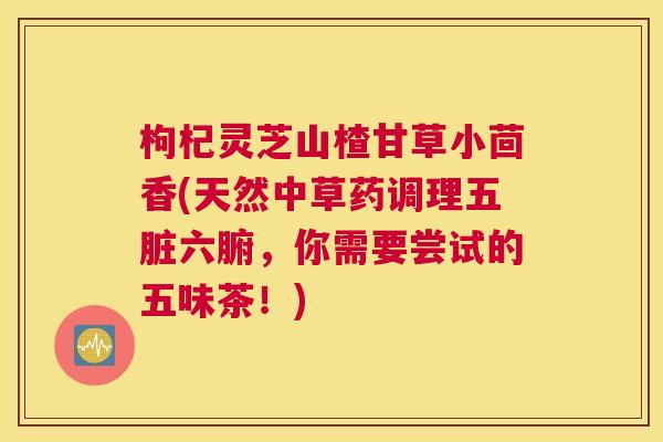 枸杞灵芝山楂甘草小茴香(天然中草药调理五脏六腑，你需要尝试的五味茶！)