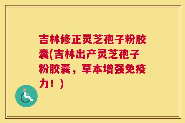 吉林修正灵芝孢子粉胶囊(吉林出产灵芝孢子粉胶囊，草本增强免疫力！)