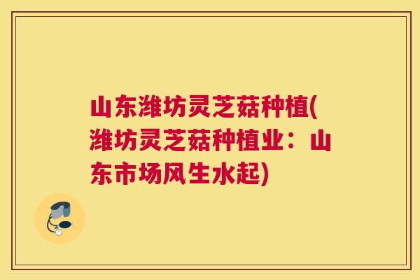 山东潍坊灵芝菇种植(潍坊灵芝菇种植业：山东市场风生水起)