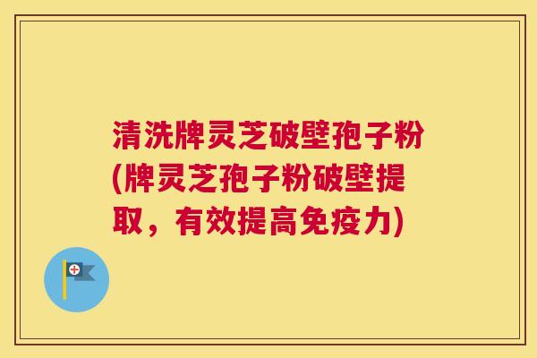 清洗牌灵芝破壁孢子粉(牌灵芝孢子粉破壁提取，有效提高免疫力)