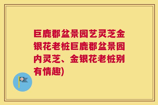 巨鹿郡盆景园艺灵芝金银花老桩巨鹿郡盆景园内灵芝、金银花老桩别有情趣) 巨鹿郡盆景园艺灵芝金银花老桩巨鹿郡盆景园内灵芝、金银花老桩别有情趣)