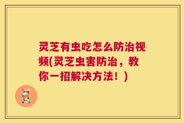 灵芝有虫吃怎么防治视频(灵芝虫害防治，教你一招解决方法！)