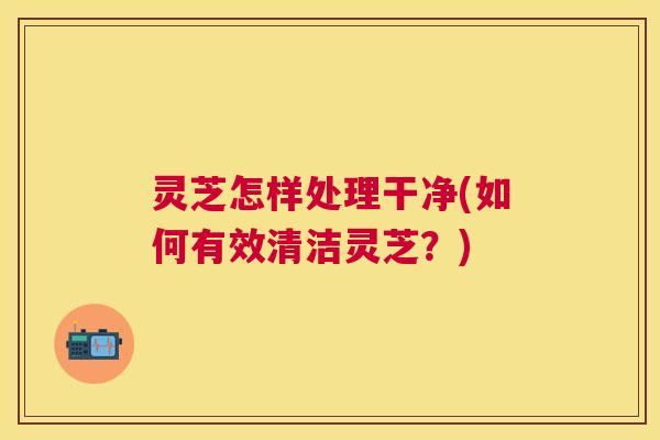 灵芝怎样处理干净(如何有效清洁灵芝？)
