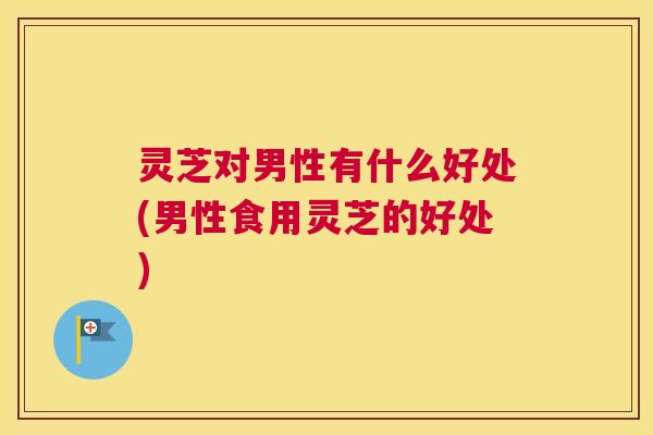 灵芝对男性有什么好处(男性食用灵芝的好处)