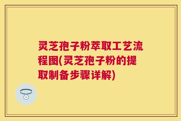 灵芝孢子粉萃取工艺流程图(灵芝孢子粉的提取制备步骤详解) 灵芝孢子粉萃取工艺流程图(灵芝孢子粉的提取制备步骤详解)