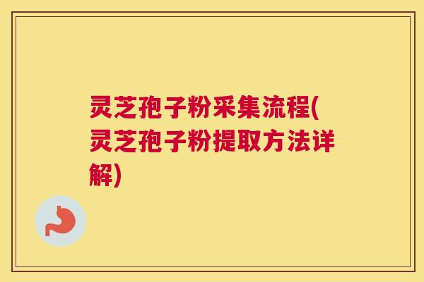 灵芝孢子粉采集流程(灵芝孢子粉提取方法详解)