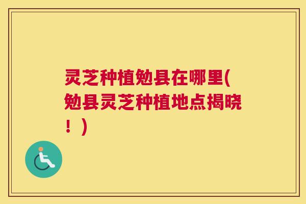 灵芝种植勉县在哪里(勉县灵芝种植地点揭晓！)